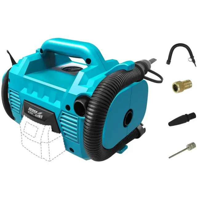 CORDLESS AIR COMPRESSOR, DEDRA SAS+ALL DED7073, 18V, 10BAR