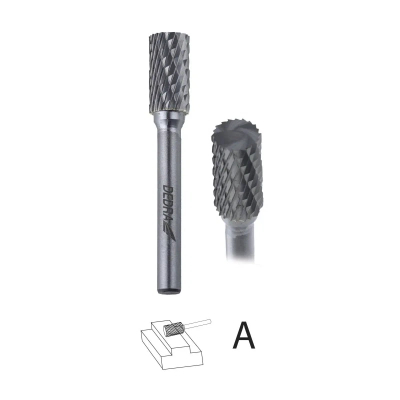 DEDRA 07F502 Frezy trzpieniowe do metalu 6 szt. 6 mm, węglik wolframu, pilniki obrotowe