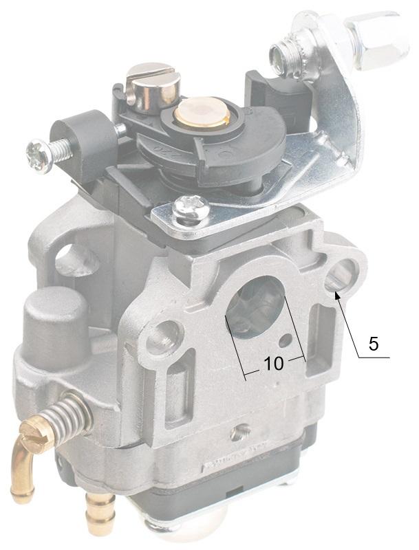 Gaźnik NAC WLBC260-2ZXU CG260B CG330B 11mm - widok z dołu