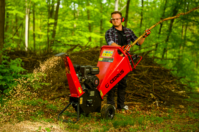 Cedrus RB02 rozdrabniacz spalinowy rębak do gałęzi 10 cm Loncin 6,5 KM