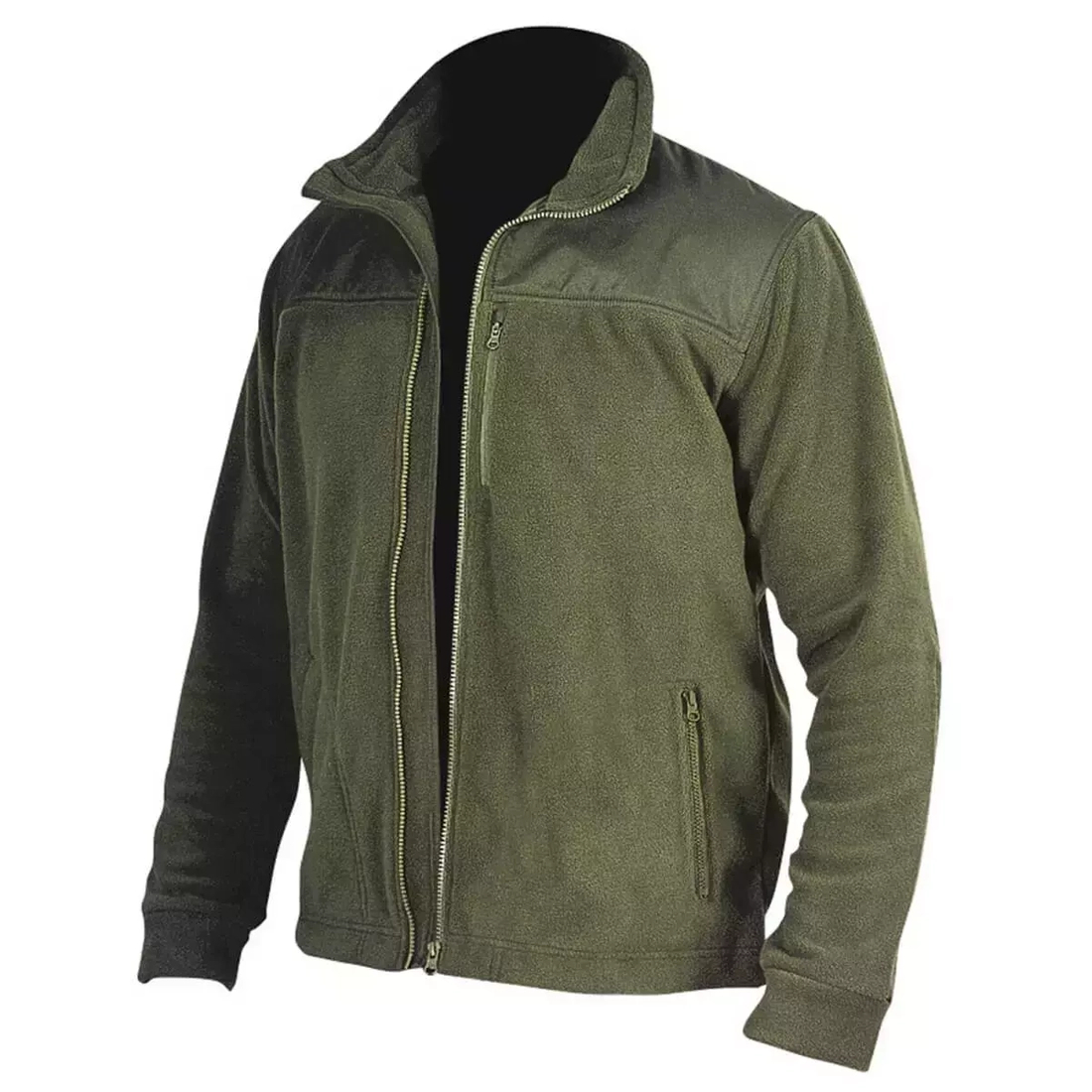 BLUZA POLAROWA Z WSTAWKAMI, POLAR DEDRA BH6PA-XXL 280G/M2, ROZMIAR XXL, KOLOR ZIELONY