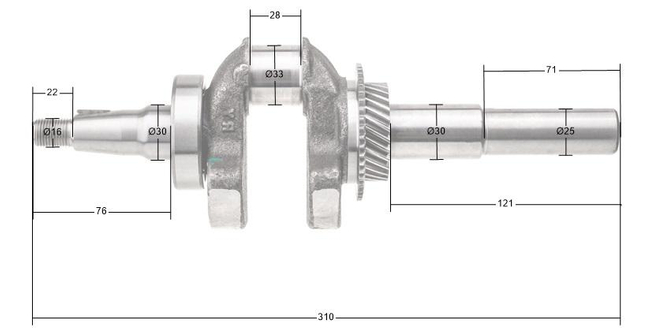 Klikový hřídel motoru Rato R300 13300-Z730210-0000