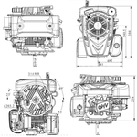 SILNIK LONCIN LC1P75F-F DO KOSIARKI SPALINOWY BENZYNOWY 7KM 212cm3 WAŁ PIONOWY WALCOWY 22,2x80mm MOTOR HONDA ,VANGUARD , B&S , BRIGGS & STRATTON, KOHLER, KAWASAKI