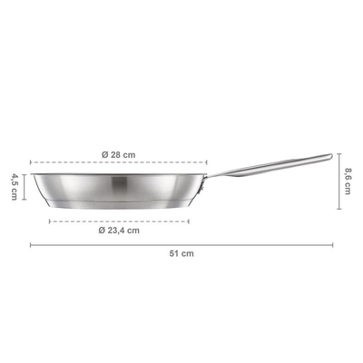 Patelnia Fiskars All Steel 28 cm 1064745 z powłoką ceramiczną Ceratec™