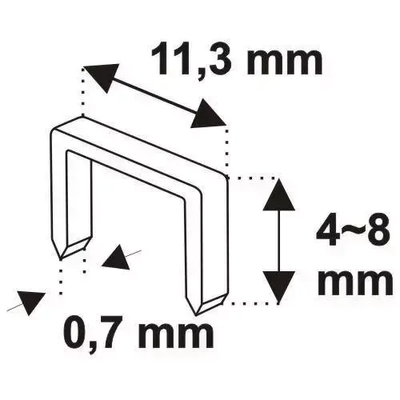 DEDRA 11Z001 Manual Upholstery Stapler 4–8 mm D53, Tacker for Upholstery