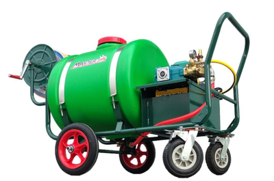 MASTERCUT FH-36H OPRYSKIWACZ WÓZKOWY ELEKTRYCZNY AKUMULATOROWY JEZDNY TACZKOWY WÓZKOWY NA KOŁACH 160L 12V 48AH