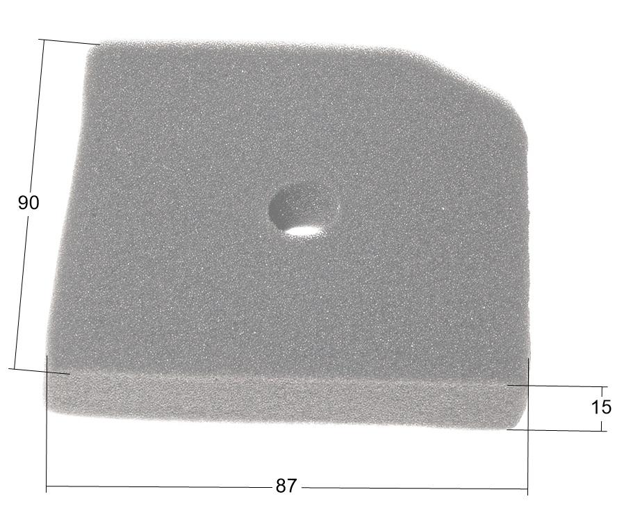 Filtr gąbkowy Loncin 180130231-0001 - wymiary 90x87x15 mm