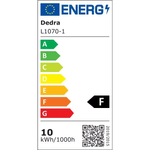 Dedra L1073-1 Lampa warsztatowa SMD LED 10W 1100lm IP65 na stojaku, naświetlacz roboczy budowlany