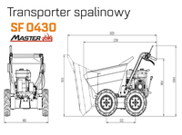 MASTERCUT SFD0430 WOZIDŁO TRANSPORTER BUDOWLANY OGRODOWY WYWROTKA SPALINOWA TACZKA 