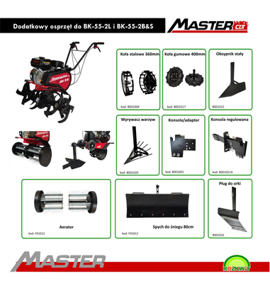 MASTERCUT POWERCUT BK55 2BS SPROTTILLER COMPACTOR BRIGGS & STRATTON 84cm 6,5 HP = HECHT 790 = CEDRUS GL07