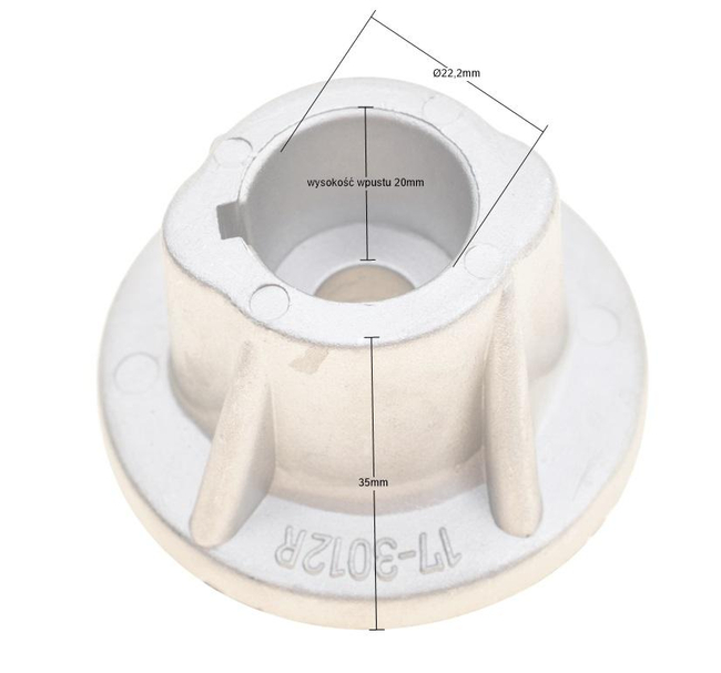 Castel Garden lawnmower adapter 22.2mm 17-639