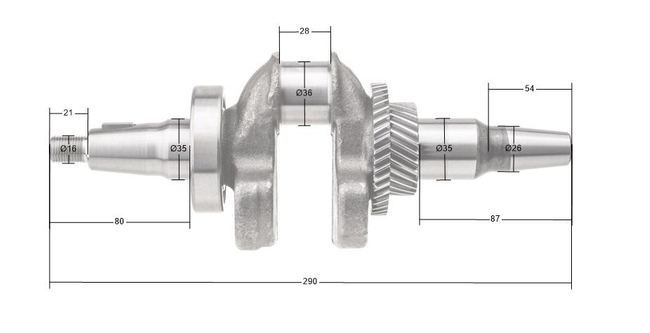 Crankshaft Rato engine R420 aggregate AG5-1F 13300-Z100110-0000