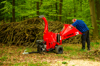 Cedrus RB05 PRO-HE Rębak Rozdrabniacz Spalinowy Do Gałęzi 15 KM 12 cm Hydrauliczny