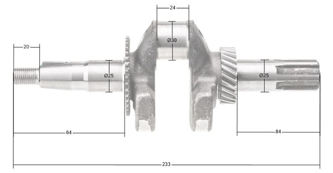 Klikový hřídel motoru Rato R210 půdní secí stroj GL04 13300-Z532810-0000