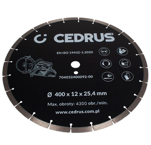 Tarcza diamentowa Cedrus przecinarka spalinowa CEDPC400-94 720304