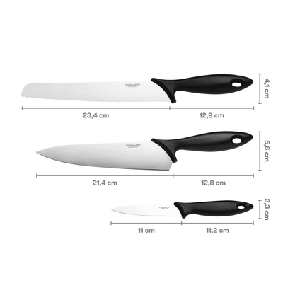 Set of 3 kitchen knives Essential