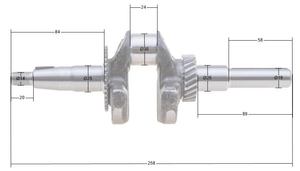 Wał korbowy Loncin G200F CZĘŚĆ ORYGINALNA 130290049-0001