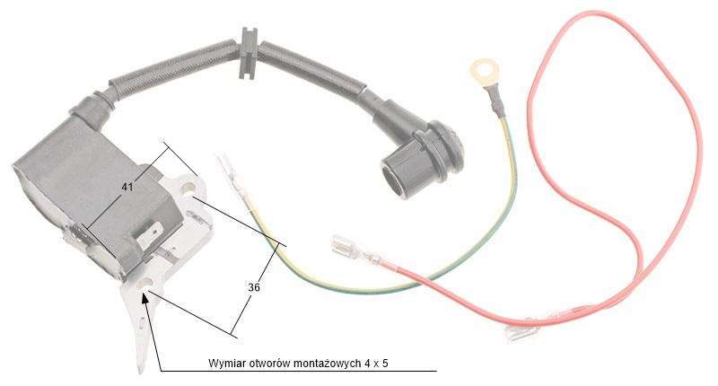 Moduł zapłonowy CEDRUS CEDPS25-10T wymiary i punkty montażowe