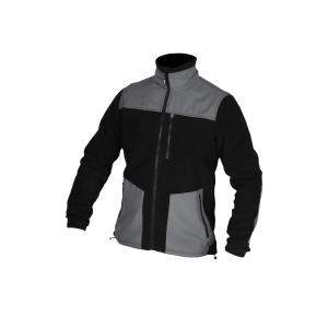 FLEECE SWEATSHIRT WITH INSERTS, 280G/M2, SIZE.S, BLACK-GRAY, DEDRA BH6PA1-S