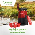 CEDRUS PZ500 ODVODŇOVACÍ ČERPADLO PRO ČISTOU VODU 550W 13500 l/h - EWIMAX - OFICIÁLNÍ DISTRIBUTOR - AUTORIZOVANÝ PRODEJCE CEDRUS