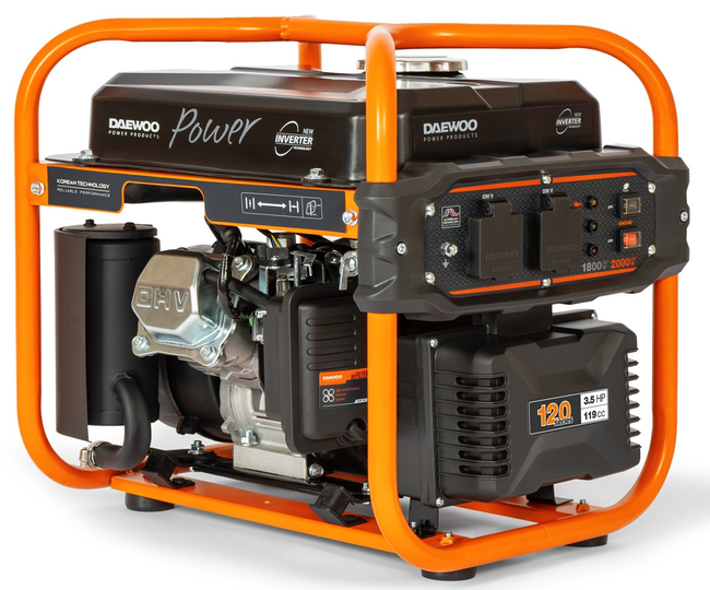 DAEWOO GDA 2500i AGREGAT INWERTOROWY GENERATOR PRĄDOTWÓRCZY 2x16A MOC 2 kW - OFICJALNY DYSTRYBUTOR - AUTORYZOWANY DEALER DAEWOO