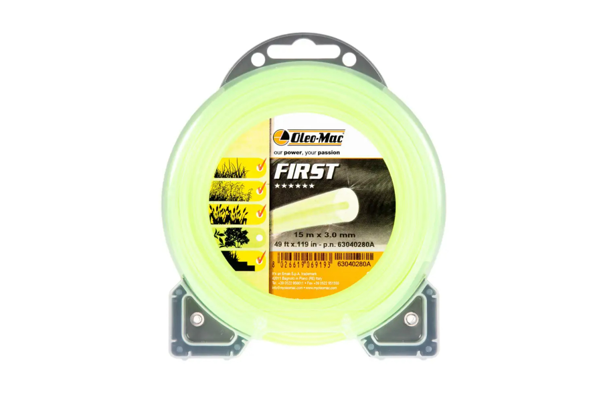 Żyłka tnąca Oleo-Mac 3,0/15M FIRST 2-warstwowa profil okrągły blister 63040280A
