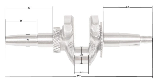 Loncin LC2500-AS 2500(D)-AS LC168F-2 crankshaft ORIGINAL PART 130290005-0001