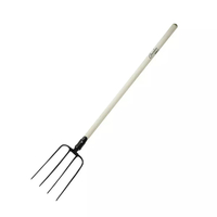 DEDRA 80C016 Widły 4-zębne ogrodowe gospodarcze, trzonek drewniany 130 cm do obornika