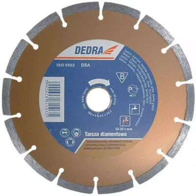 DEDRA H1109 Tarcza diamentowa segmentowa 230x22,2 mm do betonu cegły kamienia