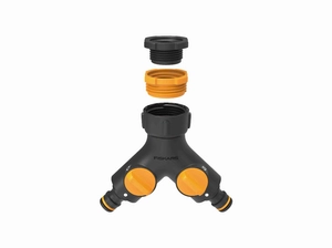 Fiskars Przyłącze kranowe podwójne multi 1027061 do dwóch węży ogrodowych