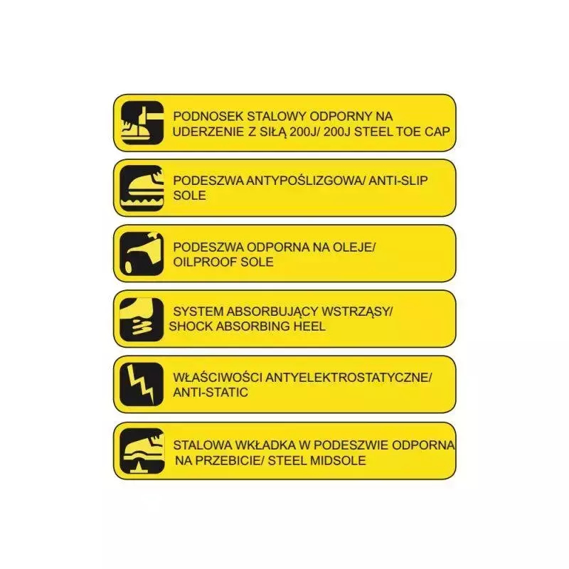 Półbuty BHP DEDRA BH9P1A-39 wnętrze