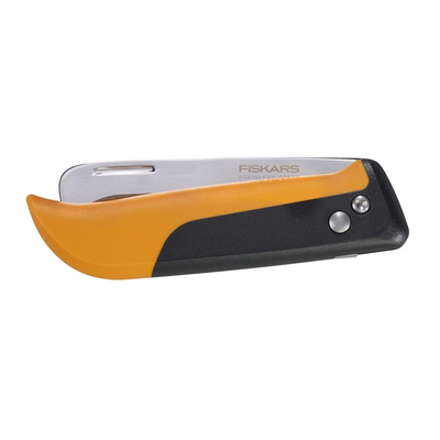 Fiskars Nóż składany X-series K80 1062819 – nóż ogrodniczy ze stali nierdzewnej