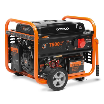 DAEWOO GDA 8500E-3 AGREGAT GENERATOR PRĄDOTWÓRCZY Z ROZRUSZNIKIEM 1x16A 230V, 1x16A 380V AVR MOC 7,5kW   - OFICJALNY DYSTRYBUTOR - AUTORYZOWANY DEALER DAEWOO