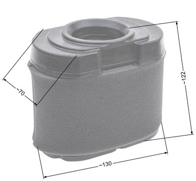 B&S air filter oval Intek V-twin / Model 40 44 8R04-48