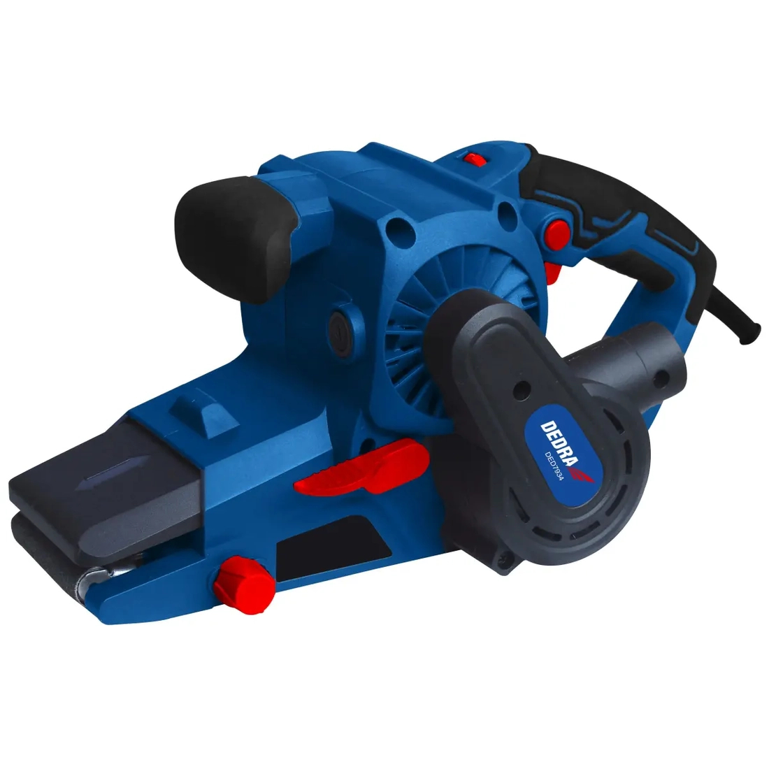 Szlifierka taśmowa DEDRA DED7934 - widok z boku