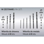 ZESTAW NARZĘDZI W WALIZCE DEDRA SAS+ALL DED7030A02, WKRĘTARKA, DWA AKUMULATOY 2AH, ŁADOWARKA, AKCESORIA 9 SZT.