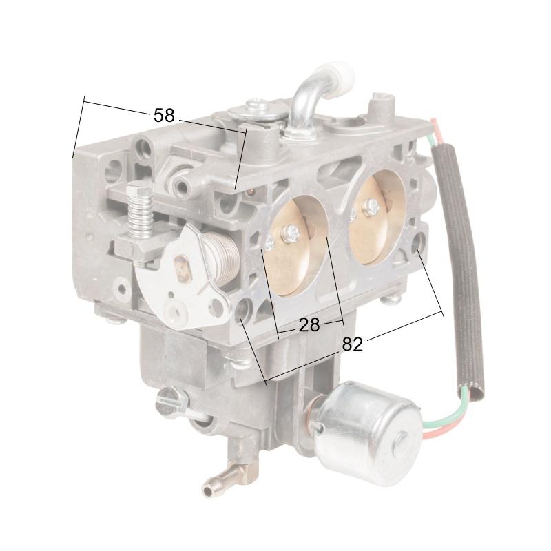 Gaźnik Loncin LC2V80(T231) wymiary front