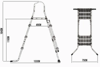 HECHT 00091 SWIMMING POOL LADDER LADDER FOR SWIMMING POOLS, INFLATABLE POOLS, KIDDIE POOLS - OFFICIAL DISTRIBUTOR - AUTHORIZED HECHT DEALER