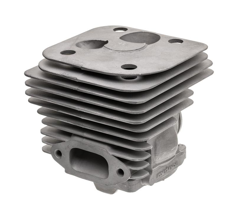 Cylinder METEOR 50 mm — widok żeber chłodzących i kanałów