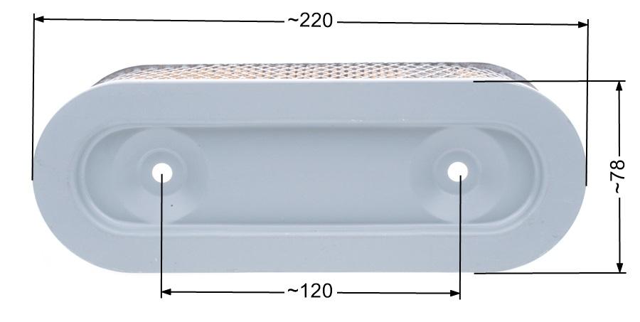 Filtr powietrza B&S owalny 7-11 HP poziomy wał dolnozaworowy 8R02-16 zdjęcie 1