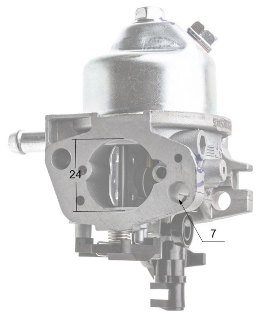 Loncin LC1P70FA carburetor with shaft ORIGINAL PART 170020979-0001