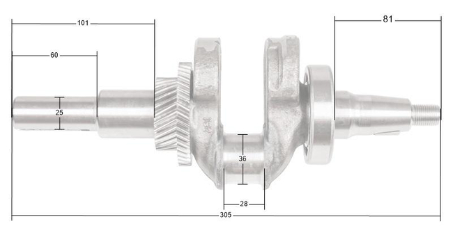 Loncin G340F G340FD G390F G390FD LC188F crankshaft ORIGINAL PART 130290067-0001