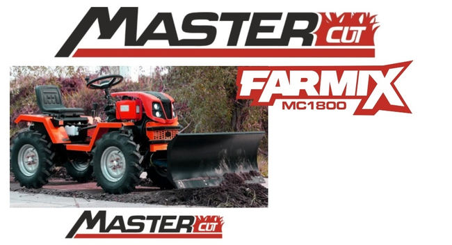 MASTERCUT FARMIX MC1800 TRAKTOR TRAKTOREK MINI ROLNICZY SPALINOWY MASTERCUT FARMIX 1800 DIESEL 18KM 4x4 MC1800