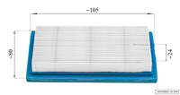 Filtr powietrza agregatu 105x80x24mm 8R09-13