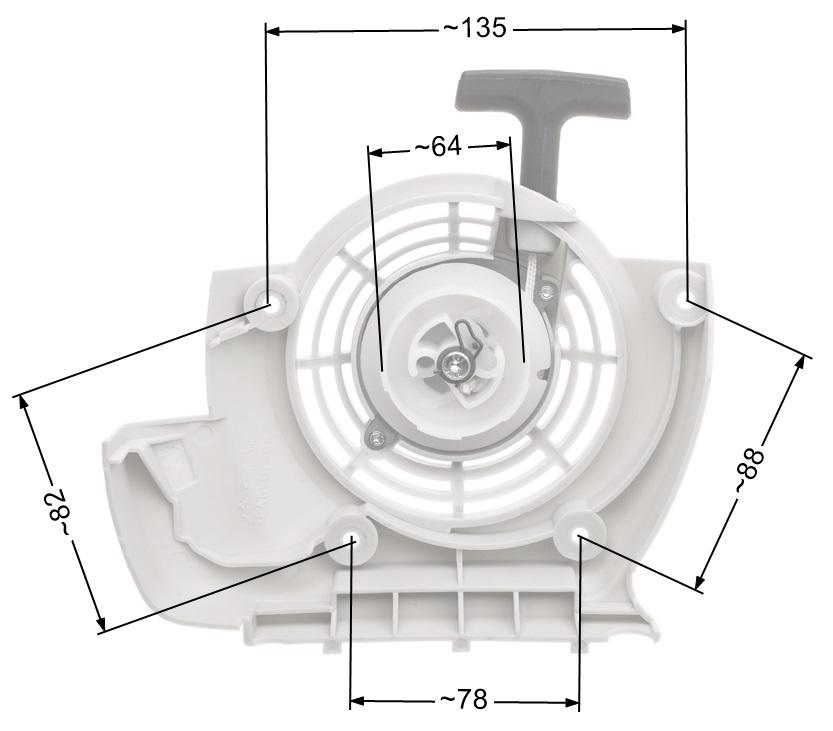 Rozrusznik Stihl FS120 FS200 FS250 HT250 NZ533 – widok z przodu