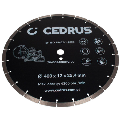 Diamantový řezací kotouč Cedrus pro benzínové řezačky CEDPC400-94 720304