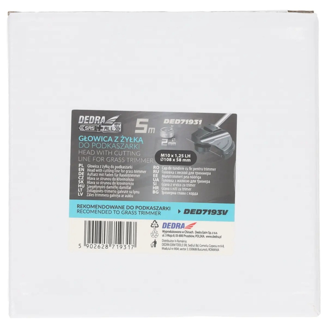 Głowica z żyłką 2mm do DED7193V