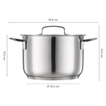 Garnek Fiskars All Steel 3 l z pokrywką 1064751 stal nierdzewna na indukcję