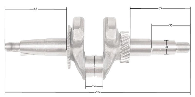 Klikový hřídel Loncin LC80WB30-4.5Q LC168F-2 ORIGINÁLNÍ DÍL 130290053-0001