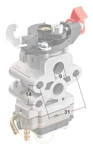 Mitsubishi TLE24 carburetor KK21072BA